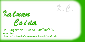 kalman csida business card